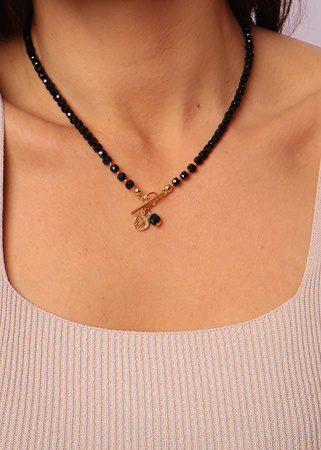 Necklace made of natural spinel stones